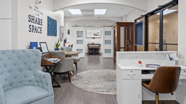 share space coworking: a modern coworking office space that serves the St. Augustine, Nocatee, and Palencia Areas.